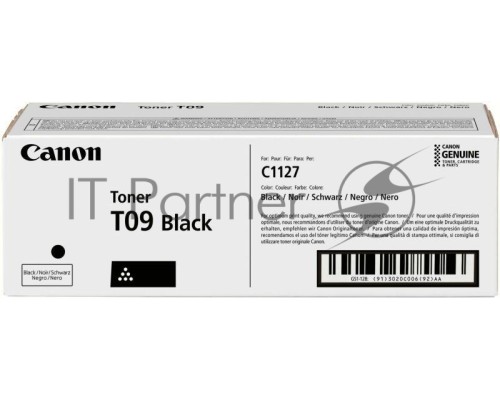 Тонер Canon T09 BK 3020C006 черный туба для копира i-SENSYS X C1127iF, C1127i, C1127P