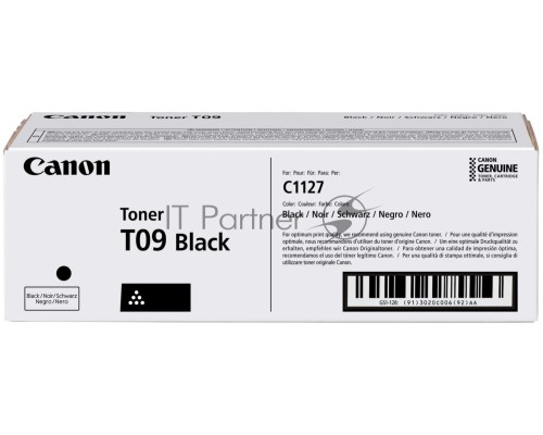 Тонер Canon T09 BK 3020C006 черный туба для копира i-SENSYS X C1127iF, C1127i, C1127P