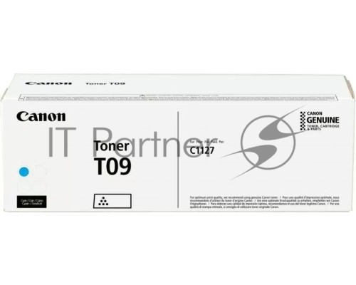 Тонер Canon T09 CY 3019C006 голубой туба для копира i-SENSYS X C1127iF, C1127i, C1127P