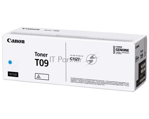 Тонер Canon T09 CY 3019C006 голубой туба для копира i-SENSYS X C1127iF, C1127i, C1127P