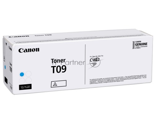 Тонер Canon T09 CY 3019C006 голубой туба для копира i-SENSYS X C1127iF, C1127i, C1127P