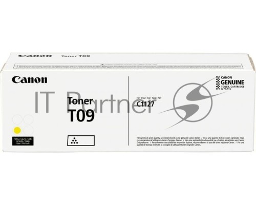Тонер Canon T09 YL 3017C006 желтый туба для копира i-SENSYS X C1127iF, C1127i, C1127P