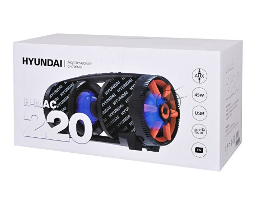 Минисистема Hyundai H-MAC220 черный 45Вт/FM/USB/BT/SD/MMC
