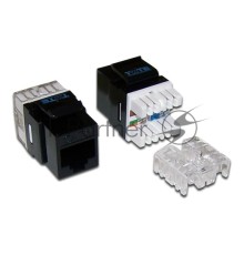 Модуль информационный Lanmaster UTP (TWT-OK45UTP/6-BK) Keystone RJ45 кат.6 черный