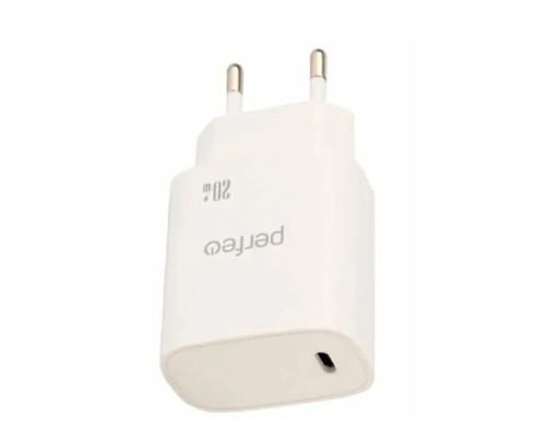 [Аксессуар] PERFEO Сетевое зарядное устройство с разъемом TYPE-C, 20W, белый (I4660)