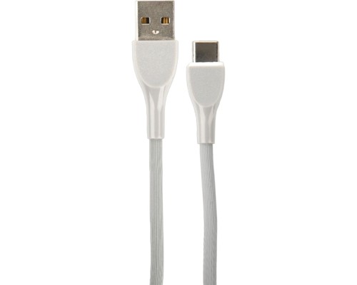 [кабели] PERFEO Кабель USB A вилка - C вилка, 2.4A, серый, силикон, длина 1 м., ULTRA SOFT (U4711)