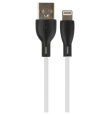 PERFEO Кабель USB A вилка - Lightning вилка, 2.4A, белый, силикон, длина 1 м., SILICON (I4337)