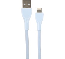 PERFEO Кабель USB A вилка - Lightning вилка, 2.4A, голубой, силикон, длина 1 м., ULTRA SOFT (I4333)