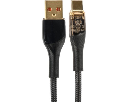 [кабели] PERFEO Кабель USB A вилка - USB Type-C вилка, 20W, нейлон, черный, длина 1 м., PREMIUM (U4710)