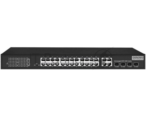 Коммутатор Osnovo SW-62422(400W) 26x100Mb 24PoE+ 400W неуправляемый