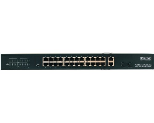 Коммутатор Osnovo SW-62422(400W) 26x100Mb 24PoE+ 400W неуправляемый