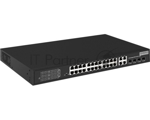 Коммутатор Osnovo SW-62422(400W) 26x100Mb 24PoE+ 400W неуправляемый