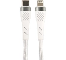 PERFEO Кабель USB C вилка - Lightning вилка, 60W, белый, длина 1 м., POWER (C1004)