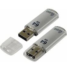 Smartbuy USB Drive 64GB V-Cut Silver UFD 2.0 (SB64GBVC-S)