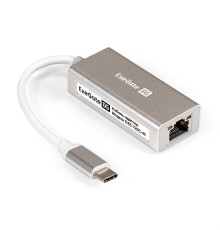 Exegate EX296216RUS Кабель-адаптер ExeGate EXE-725C-45 (USB3.0 Type C --> 1xRJ45 UTP 100Mbps/1000Mbps/2.5Gbps, Realtek Chipset RLT8156, корпус алюминиевый, серебристый)