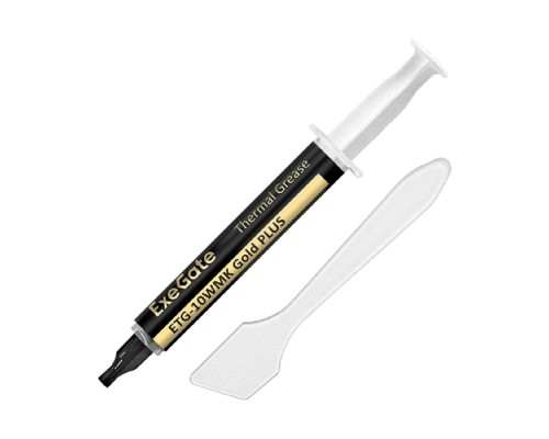 [Термопаста] Exegate EX296086RUS Термопаста ExeGate ETG-10WMK Gold PLUS (10,4 Вт/(м•К), 4г, шприц с лопаткой)
