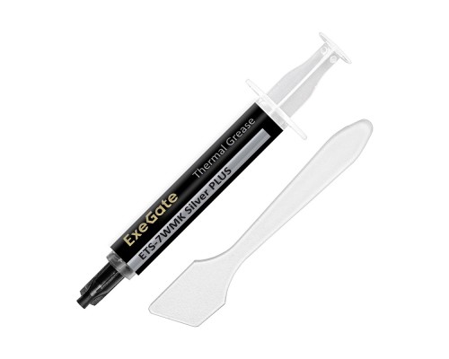 [Термопаста] Exegate EX296087RUS Термопаста ExeGate ETS-7WMK Silver PLUS (7,2 Вт/(м•К), 1.5г, шприц с лопаткой)