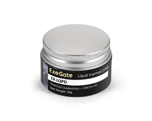 [Термопаста] Exegate EX296178RUS Жидкая термопрокладка ExeGate EX-LQPD (6 Вт/(м•К), 50г банка)