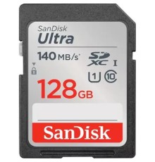 SecureDigital 128GB SanDisk SDXC Class 10 UHS-I U1 Ultra R 140MB/s <SDSDUNB-128G-GN6IN>