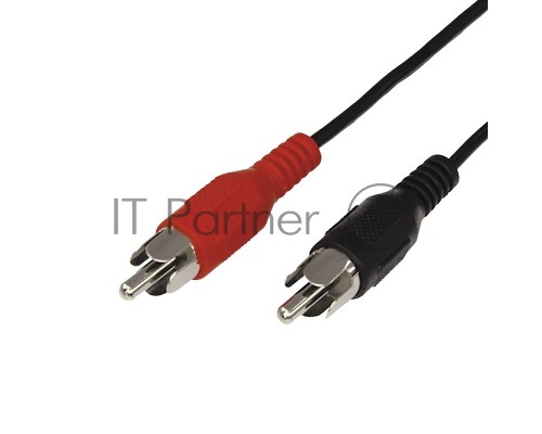 Шнур REXANT 2 RCA - 2 RCA, 10 м, черный (10 шт./уп.)