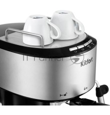 Кофеварка эспрессо Kitfort KT-754 850Вт черный/нержавеющая сталь