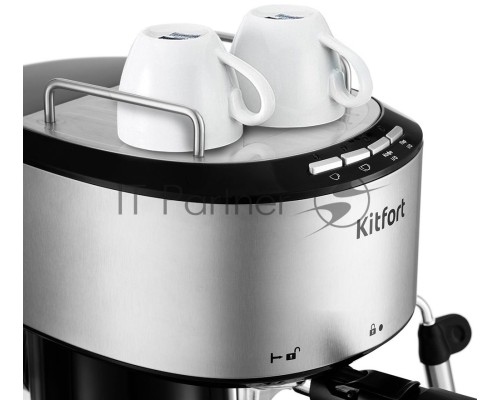 Кофеварка эспрессо Kitfort KT-754 850Вт черный/нержавеющая сталь