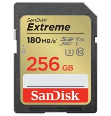 SecureDigital 256GB SanDisk Extreme UHS-I Class 3 (U3) V30 180/90 MB/s <SDSDXVV-256G-GNCIN>