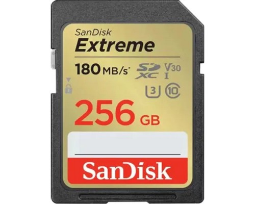 [Карта памяти ] SecureDigital 256GB SanDisk Extreme UHS-I Class 3 (U3) V30 180/90 MB/s <SDSDXVV-256G-GNCIN>