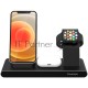 Беспроводная зарядная станция Prestigio ReVolt A7, 3-in-1 wireless charging station for iPhone, Apple Watch, AirPods, wilreless output for phone 7.5W/10W, wireless output for AirPods 5W, wireless output for Apple Watch 2.5W, material: aluminum+tempered g