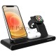 Беспроводная зарядная станция Prestigio ReVolt A7, 3-in-1 wireless charging station for iPhone, Apple Watch, AirPods, wilreless output for phone 7.5W/10W, wireless output for AirPods 5W, wireless output for Apple Watch 2.5W, material: aluminum+tempered g