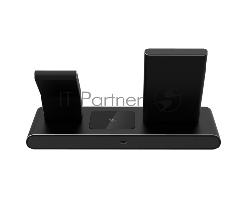 Беспроводная зарядная станция Prestigio ReVolt A7, 3-in-1 wireless charging station for iPhone, Apple Watch, AirPods, wilreless output for phone 7.5W/10W, wireless output for AirPods 5W, wireless output for Apple Watch 2.5W, material: aluminum+tempered g