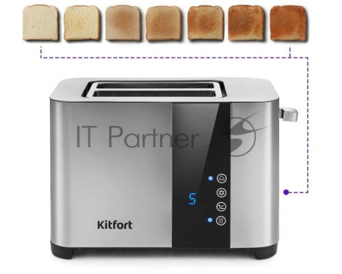 Тостер Kitfort KT-2047 850Вт нержавеющая сталь
