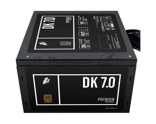 Блок питания 1STPLAYER DK PREMIUM 700W, 700Вт, 80 PLUS BRONZE, 120мм, черный