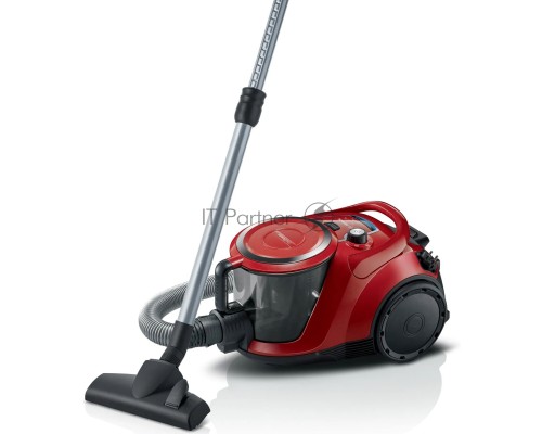 Пылесос Bosch BGS412234A красный, 2200 Вт, уборка сухая, пылесборник контейнер, 2.4 л