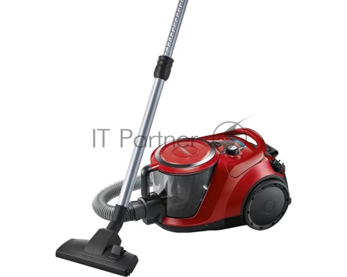 Пылесос Bosch BGS412234A красный, 2200 Вт, уборка сухая, пылесборник контейнер, 2.4 л