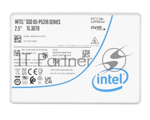 Накопитель SSD Intel D5 P5316, 15.3TB, SSD, 2.5
