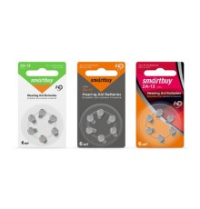 Smartbuy (SBZA-A13-6B) Батарейка для слуховых аппаратов Smartbuy A13-6B (60/3000)(6шт. в уп-ке)