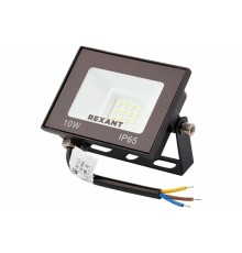 Rexant 605-036 Прожектор светодиодный СДО 10Вт 800Лм 4000K нейтральный свет, черный корпус