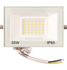 Rexant 605-028 Прожектор светодиодный СДО 30Вт 2400Лм 2700K теплый свет, белый корпус