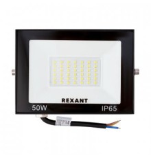 Rexant 605-033 Прожектор светодиодный СДО 50Вт 4000Лм 4000K нейтральный свет, черный корпус 