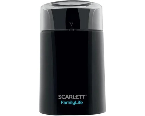 [Чайник] Кофемолка, Scarlett, SC-CG44505, Мощность 150 Вт, Вместимость 60 гр, Нож из нержавеющей стали, Прозрачная крышка