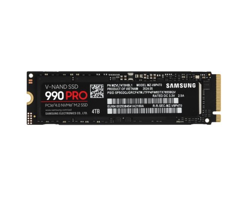 [накопитель] Samsung SSD 4TB 990 PRO PCIe Gen 4.0 x4 NVMe 2.0 V-NAND TLC MZ-V9P4T0BW