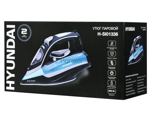 Утюг Hyundai H-SI01336 2800Вт черный/голубой