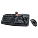 Комплект проводной Genius KM-200 / Оптическая мышь, 3 кнопки, 1000 DPI / Совместима с Windows 7, 8, 8.1, 10 / Mac. OS X 10.8 и позднее / Кабель 1.5м / Цвет : чёрный