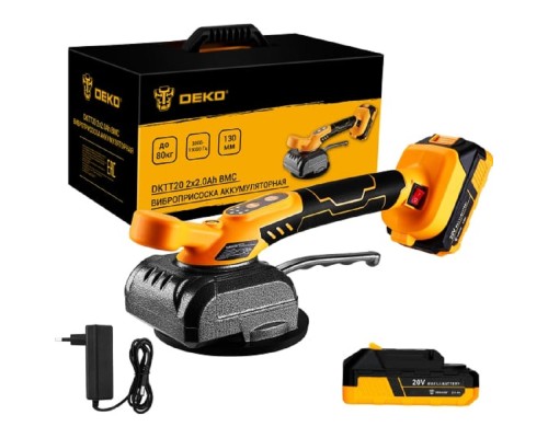 [Дрели, Шуруповерты, Гайковерты] Виброприсоска аккумуляторная Deko DKTT20, 20В, 2x2.0Ач, в кейсе 063-4377
