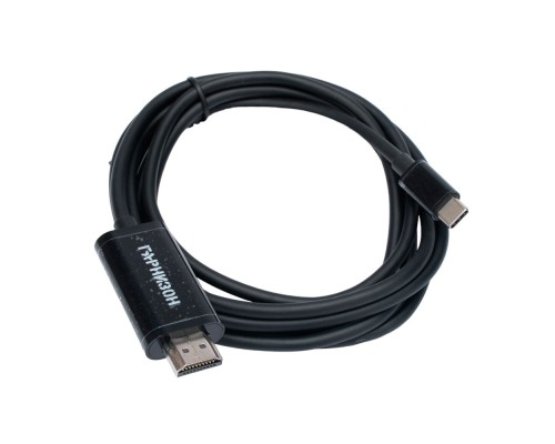 [переходник] Гарнизон GCC-A-CM-HDMI-1.8M Кабель-переходник с Type-C на HDMI  v1.4, 1.8м, черный, пакет