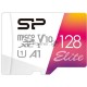 Флеш карта microSD 128GB Silicon Power Elite A1 microSDXC Class 10 UHS-I U3 100 Mb/s (SD адаптер)