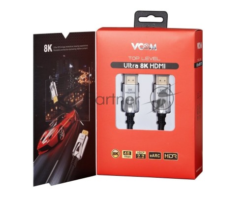 Кабель HDMI 19M/M,ver. 2.1, 8K@60 Hz 1.5m VCOM <CG862-1.5M>  VCOM/TELECOM