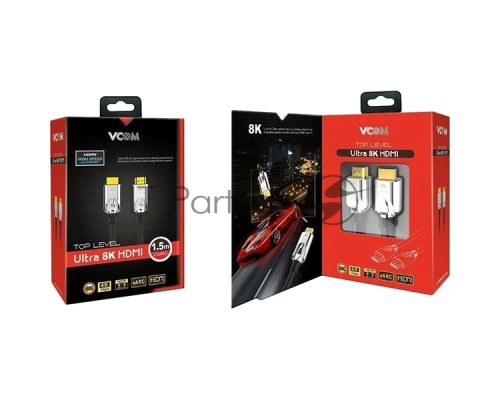 Кабель HDMI 19M/M,ver. 2.1, 8K@60 Hz 1.5m VCOM <CG862-1.5M>  VCOM/TELECOM