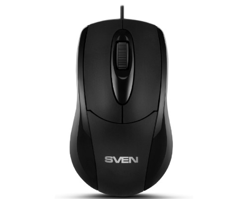 [Мышь] Мышь SVEN RX-110 USB чёрная (2+1кл. 1000DPI, цвет. картон, каб. 1,5м)
